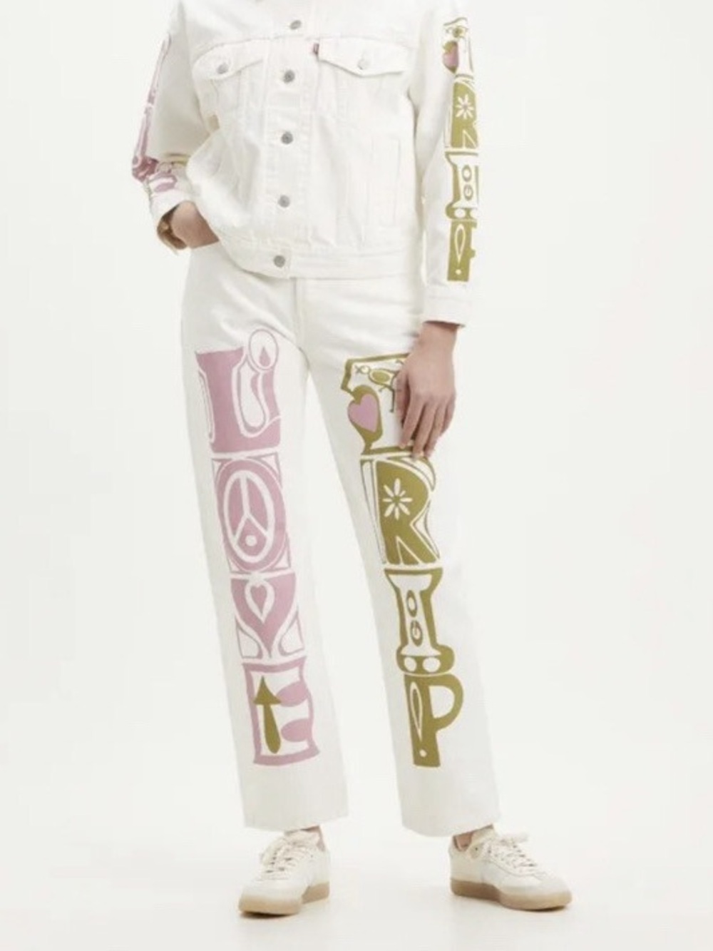 Levi’s Premium 501 90s Jeans Crazy Legs Love Trip Graphic Print